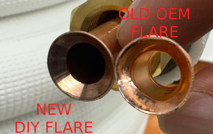 High quality DIY lineset flare vs OEM quality