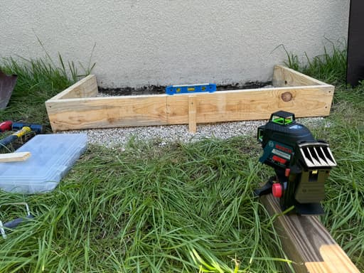 Concrete form graded via laser