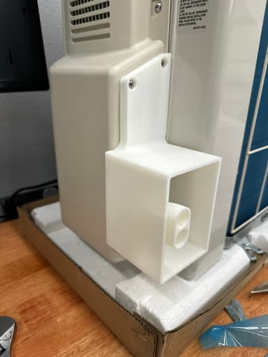 Lineset cover to condensor adapter 3d printed